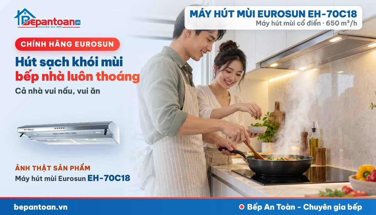 Máy hút mùi Eurosun EH-70C18 - gia đình