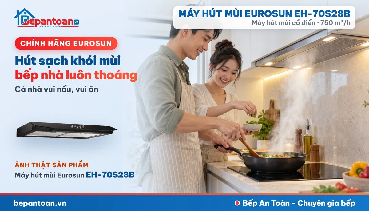 Máy hút mùi Eurosun EH-70S28B - gia đình