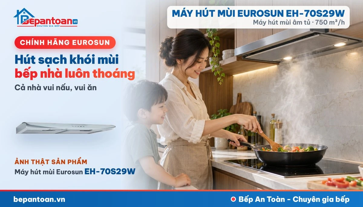 Máy hút mùi Eurosun EH-70S29W - gia đình