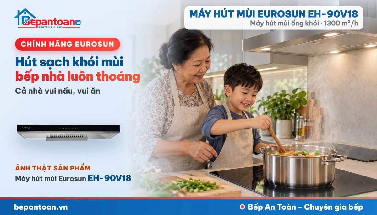 Máy hút mùi Eurosun EH-90V18 - gia đình