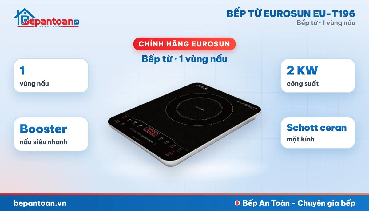 Bếp từ Eurosun EU-T196 - tổng quan