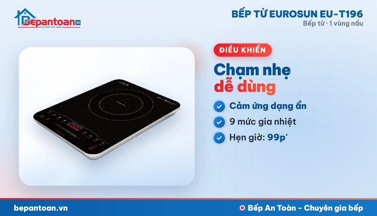 Bếp từ Eurosun EU-T196 - điều khiển