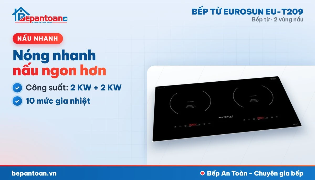 Bếp từ Eurosun EU-T209 - công suất