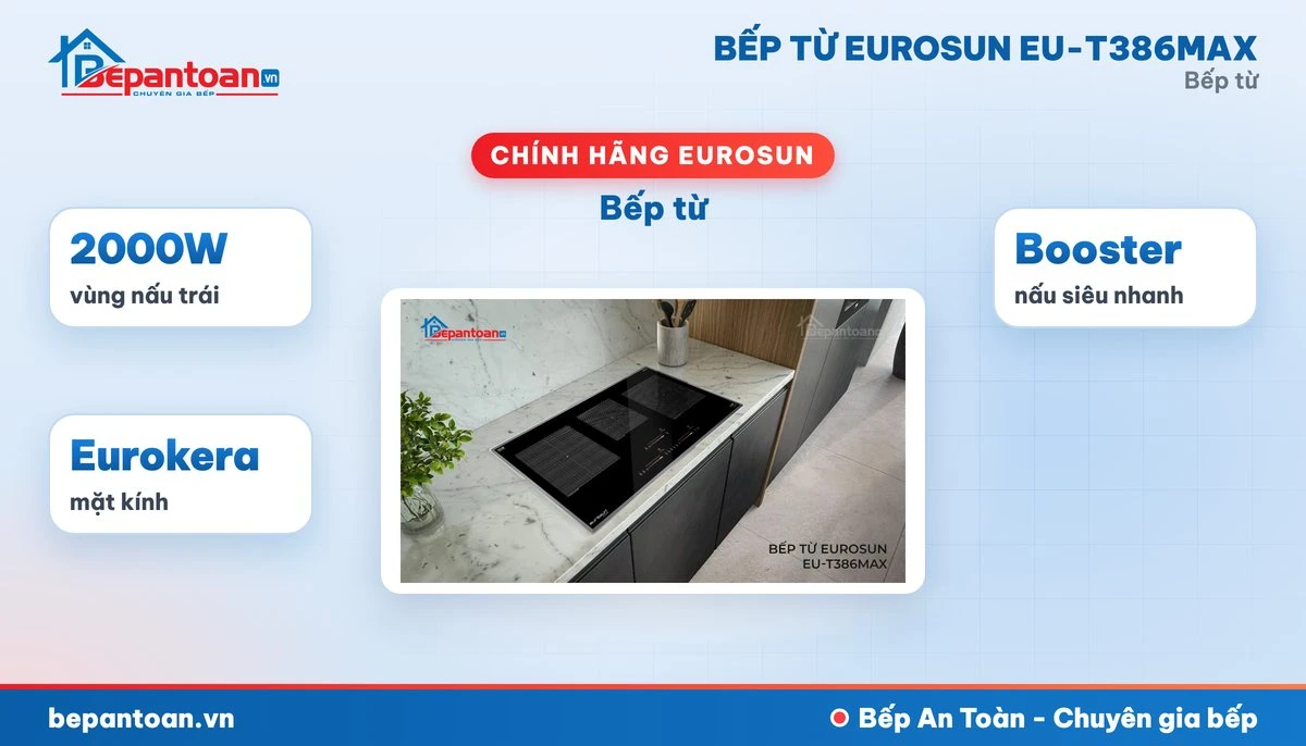 Bếp từ Eurosun EU-T386MAX - tổng quan
