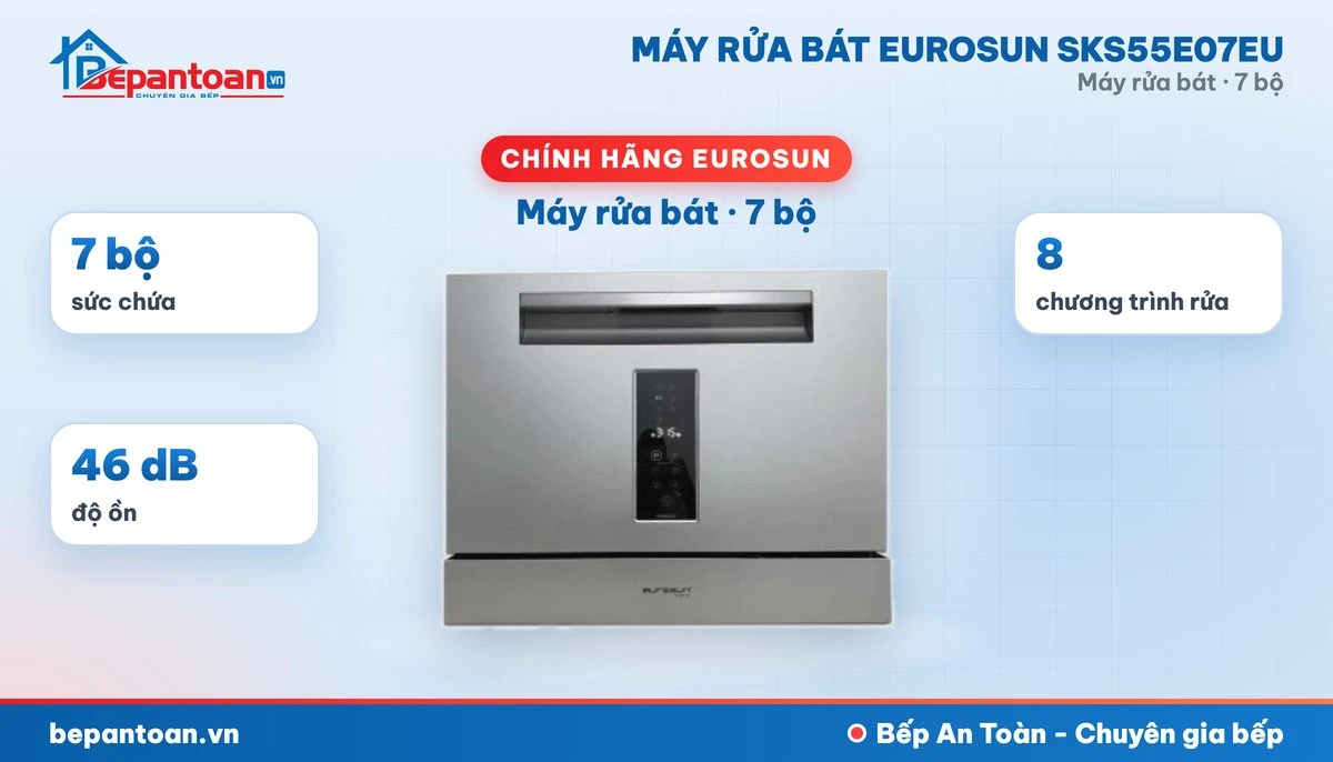 Máy rửa bát Eurosun SKS55E07EU - tổng quan
