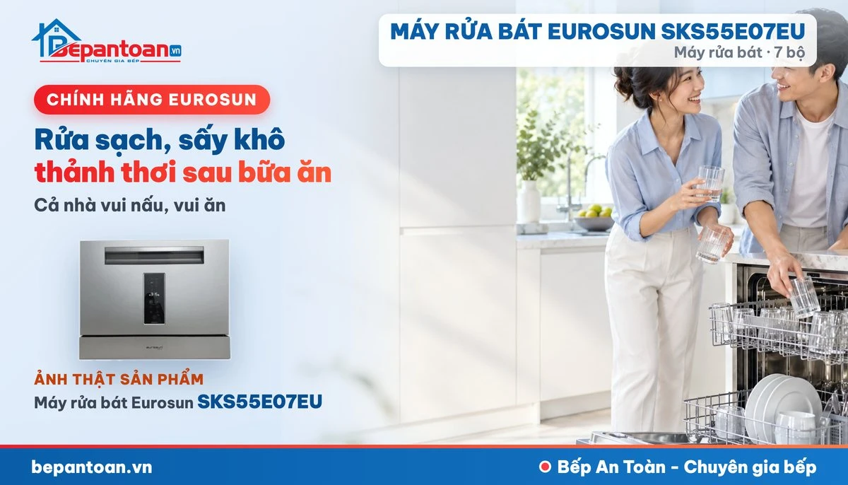 Máy rửa bát Eurosun SKS55E07EU - gia đình