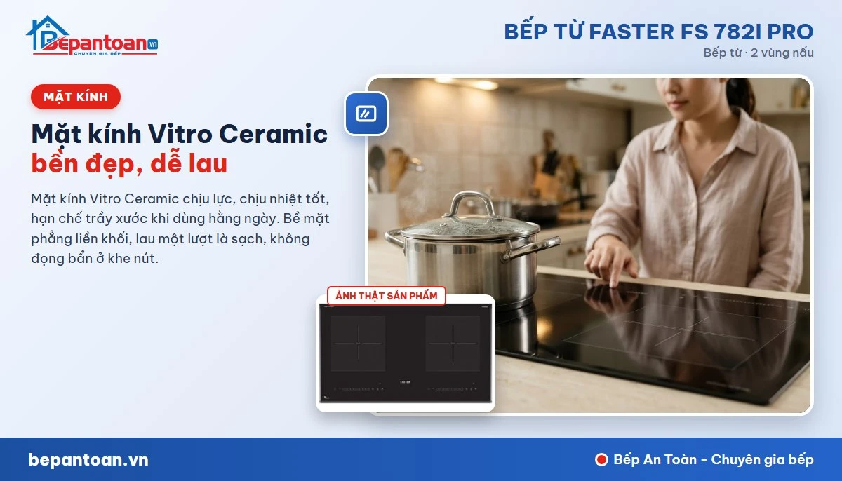 Bếp từ Faster FS 782I PRO - Mặt kính Vitro Ceramic