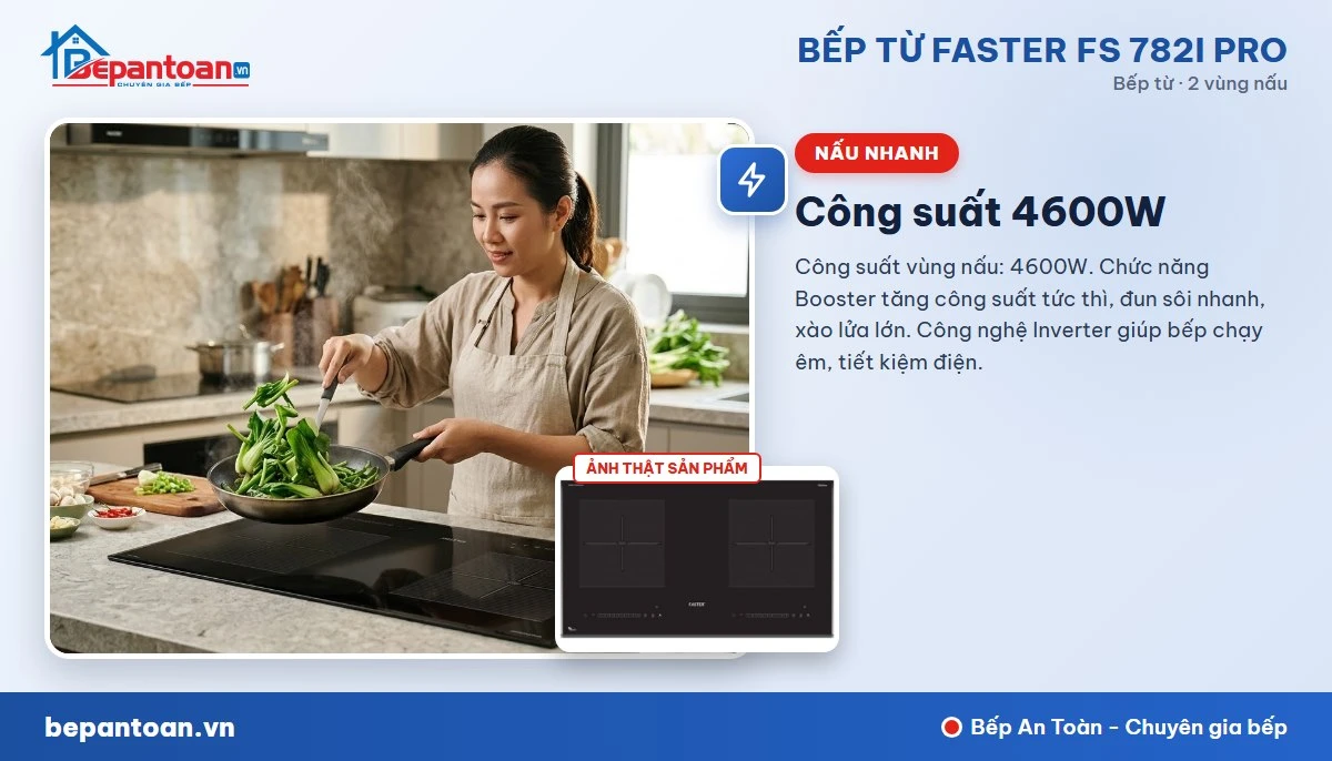Bếp từ Faster FS 782I PRO - Công suất mạnh