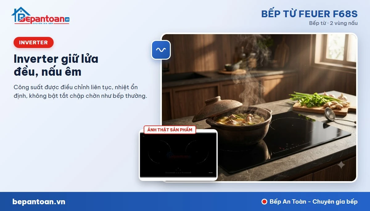 Bếp từ Feuer F68S - Công nghệ Inverter