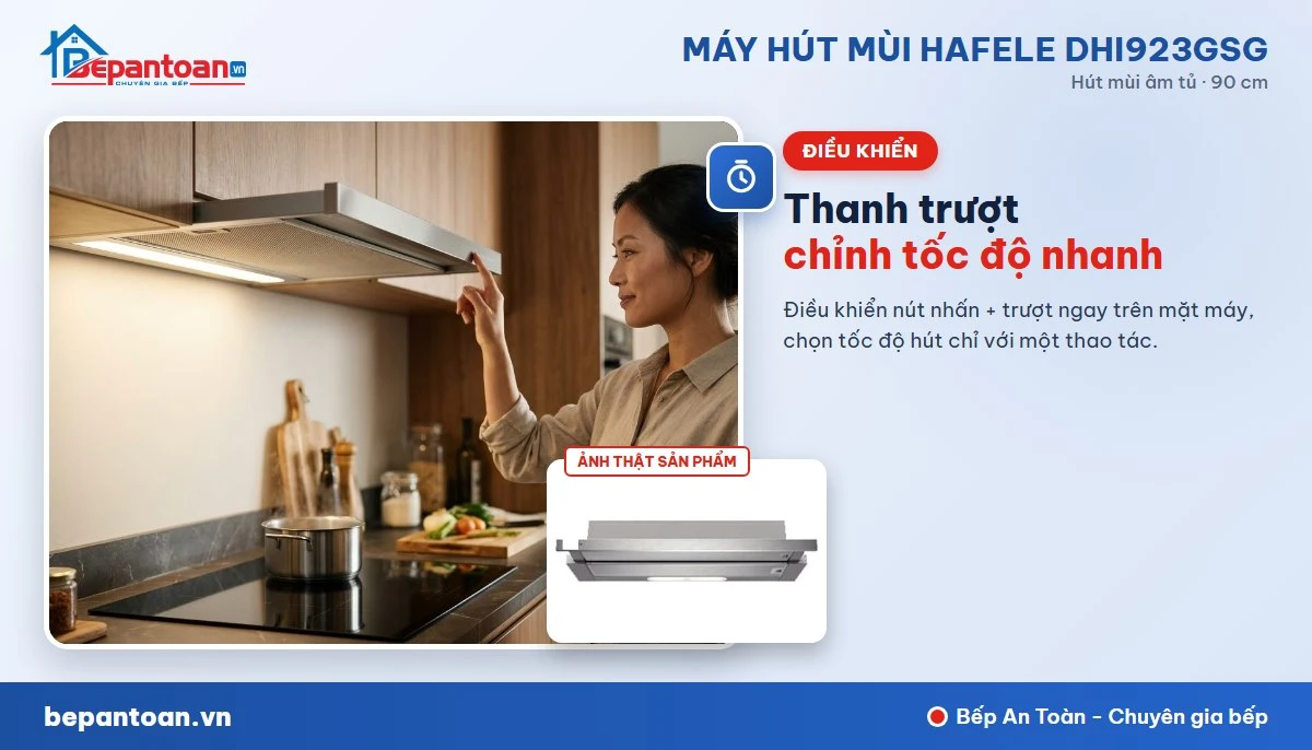 Máy hút mùi Hafele DHI923GSG - Điều khiển