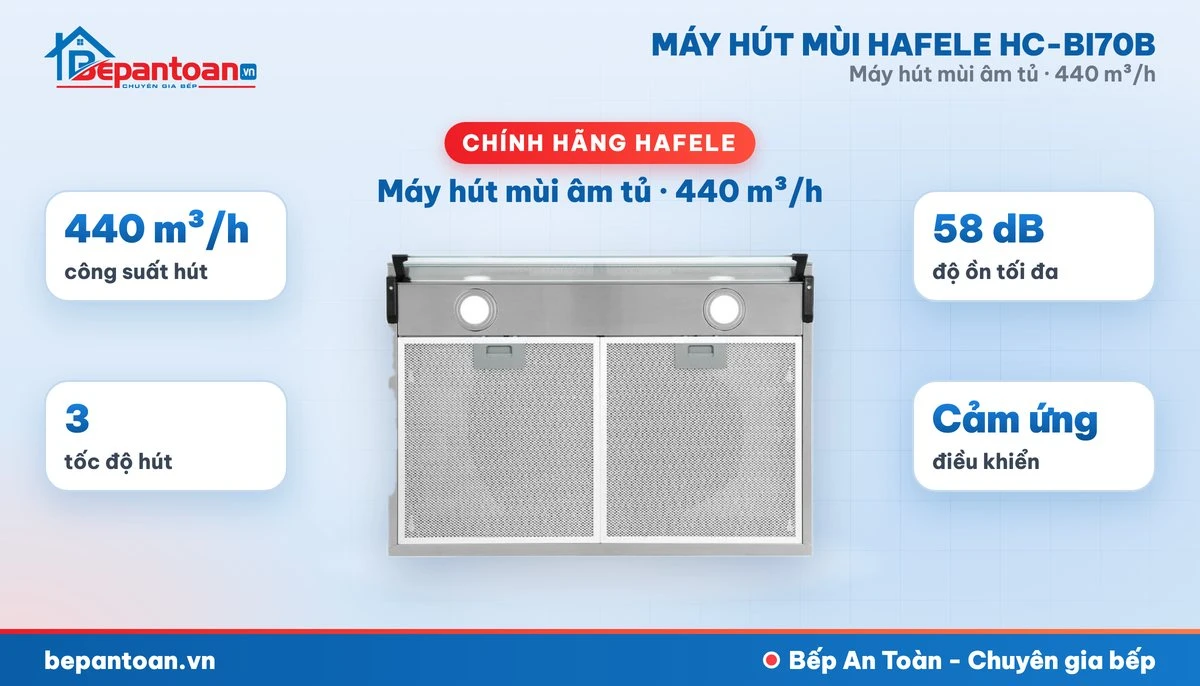 Máy hút mùi âm tủ Hafele HC-BI70B - tổng quan