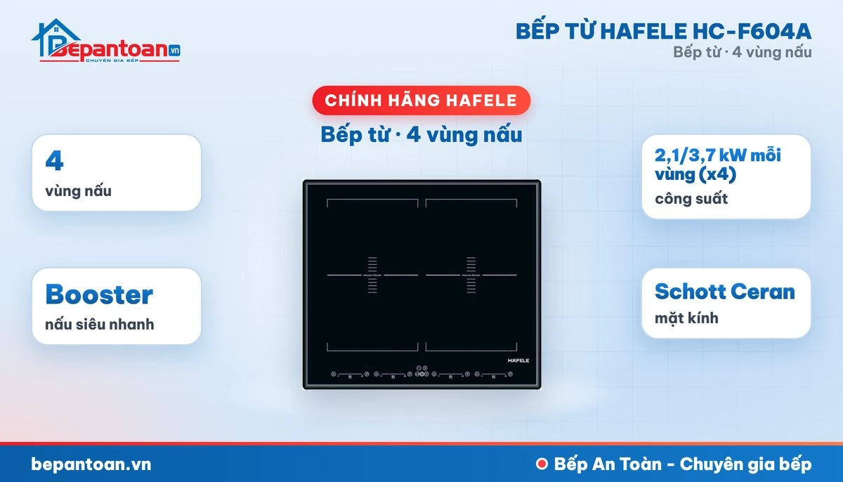 Bếp từ Hafele HC-F604A - tổng quan