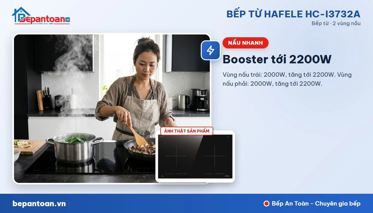 Bếp từ Hafele HC-I3732A - Công suất mạnh