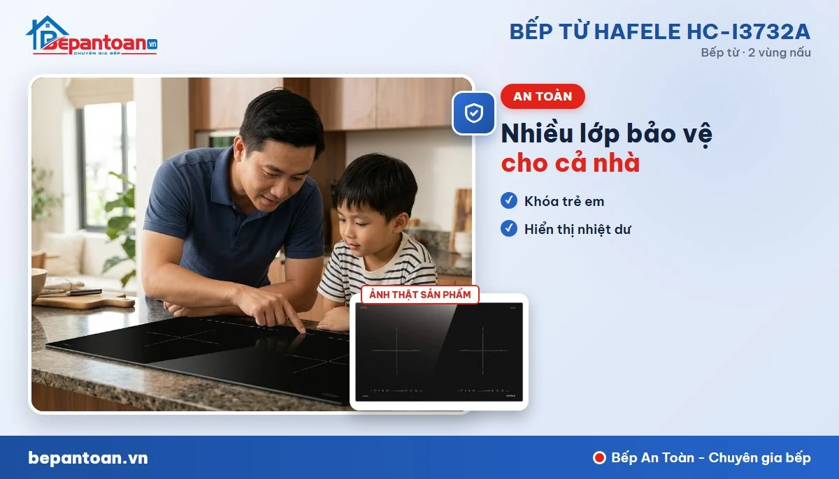 Bếp từ Hafele HC-I3732A - Tính năng an toàn
