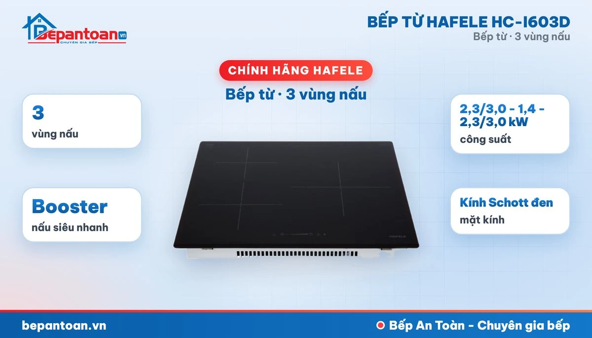Bếp từ Hafele HC-I603D - tổng quan
