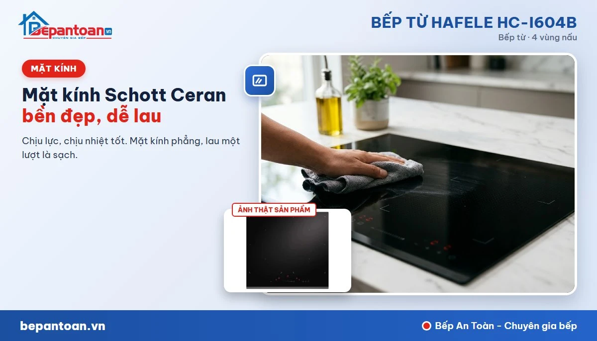 Bếp từ Hafele HC-I604B - Mặt kính Schott Ceran