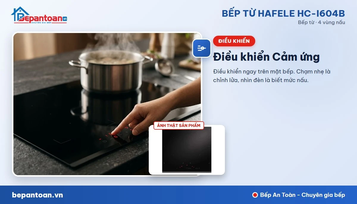 Bếp từ Hafele HC-I604B - Điều khiển Cảm ứng