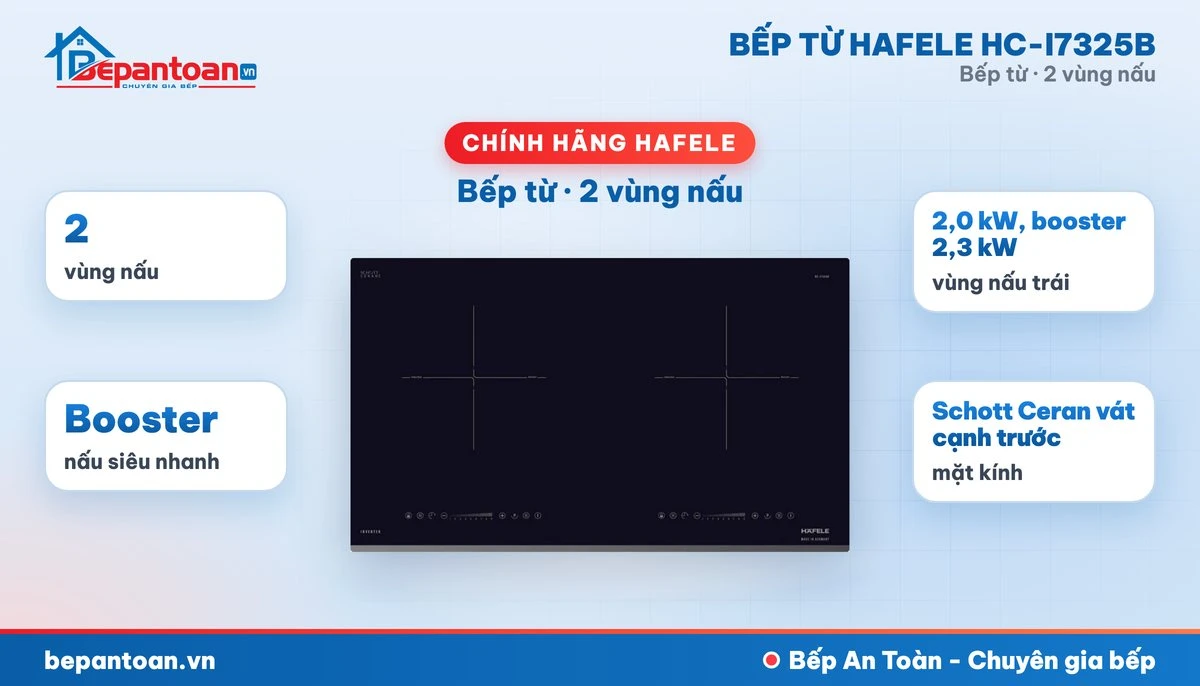 Bếp từ Hafele HC-I7325B - tổng quan