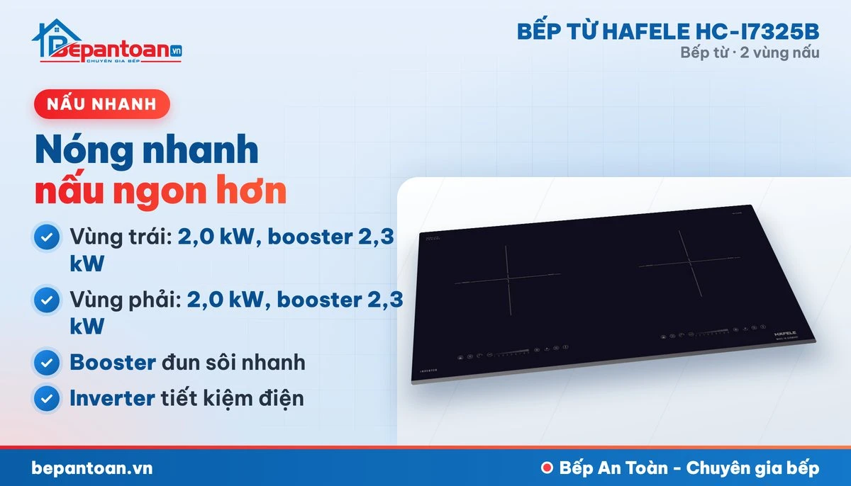 Bếp từ Hafele HC-I7325B - công suất mạnh, nấu nhanh