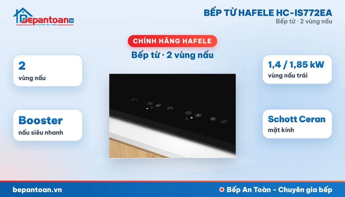 Bếp từ Hafele HC-IS772EA - tổng quan