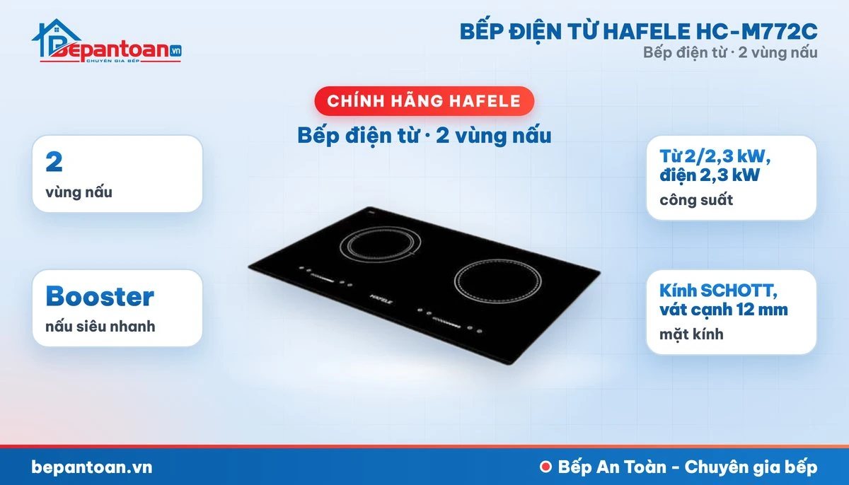 Bếp điện từ Hafele HC-M772C - tổng quan