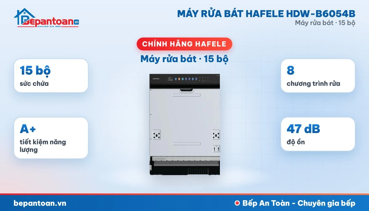 Máy rửa bát Hafele HDW-B6054B - tổng quan