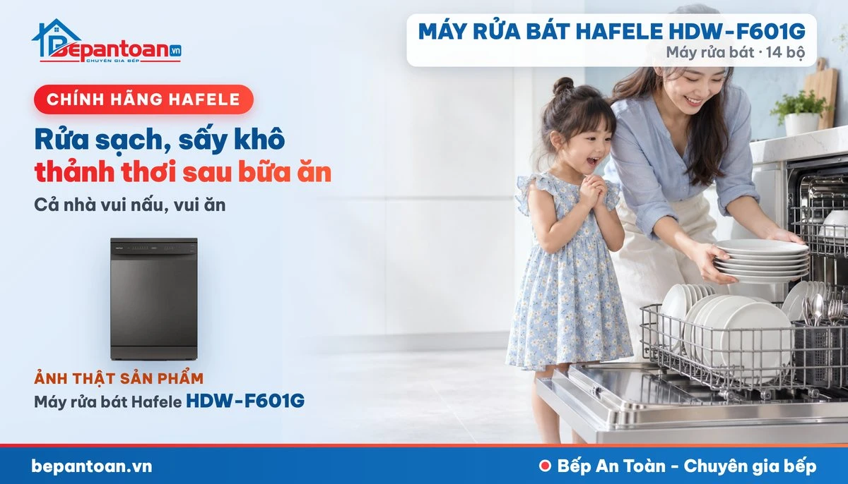 Máy rửa bát Hafele HDW-F601G - gia đình
