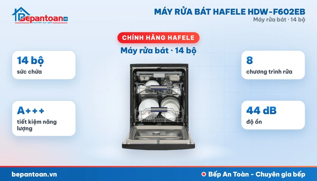 Máy rửa bát Hafele HDW-F602EB - tổng quan