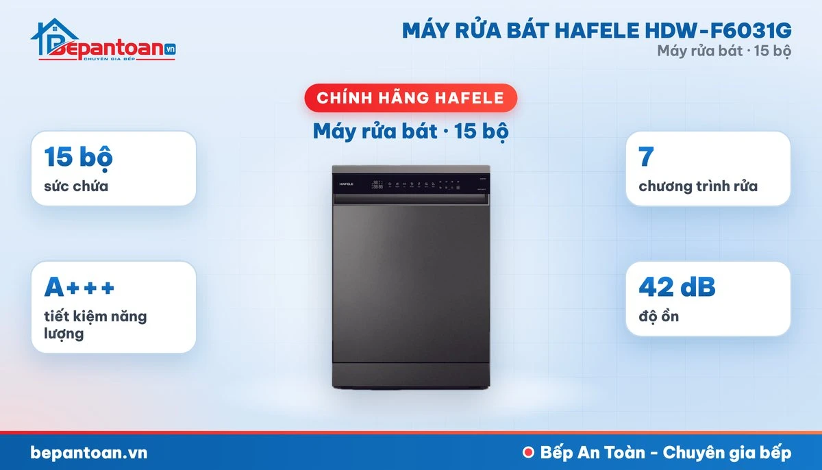 Máy rửa bát Hafele HDW-F6031G - tổng quan