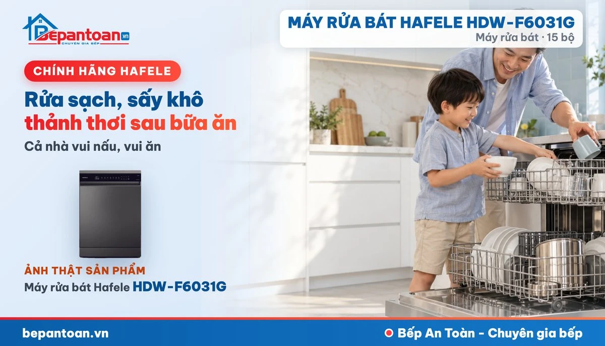 Máy rửa bát Hafele HDW-F6031G - gia đình