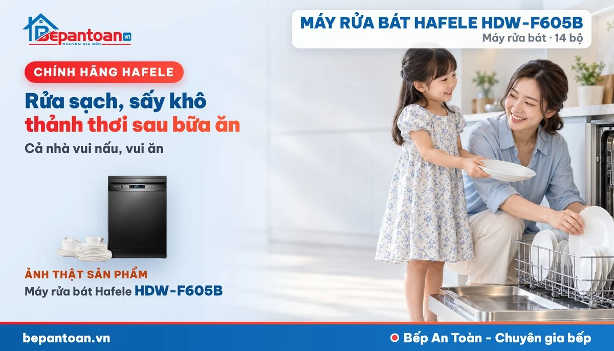 Máy rửa bát Hafele HDW-F605B - gia đình