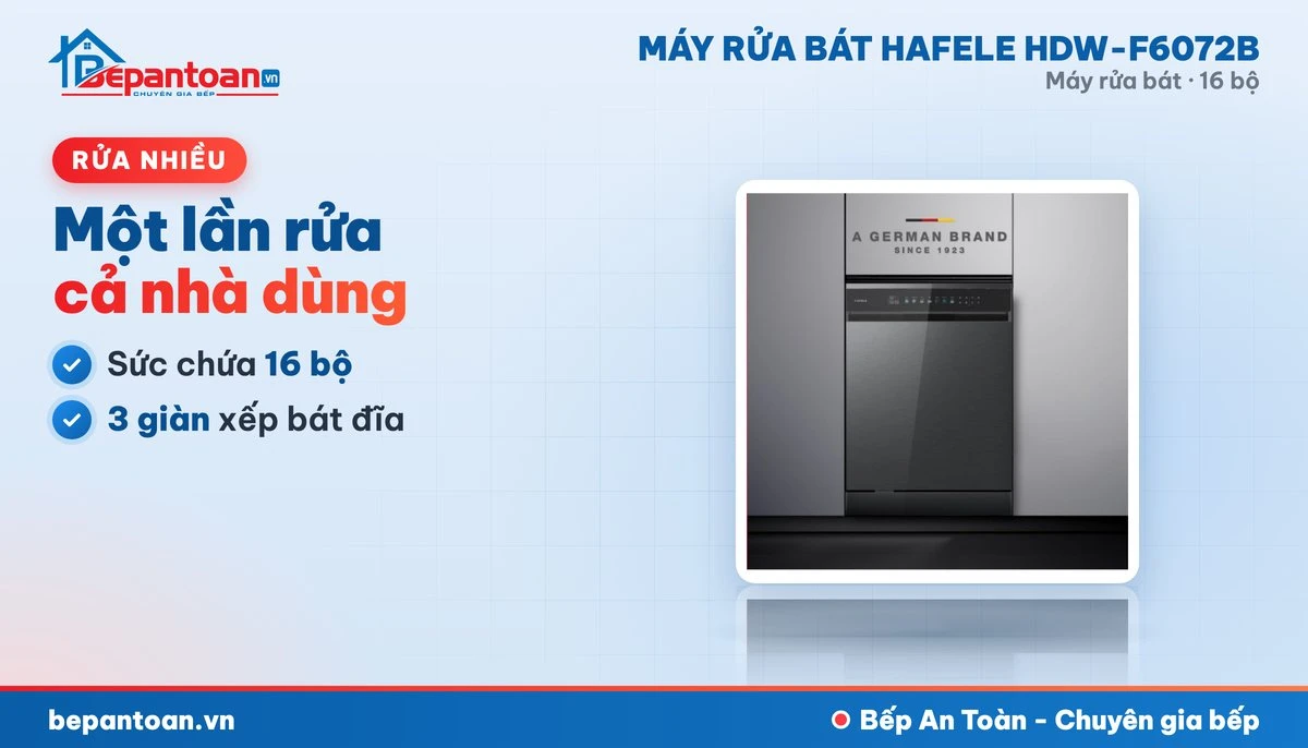 Máy rửa bát Hafele HDW-F6072B - sức chứa 16 bộ