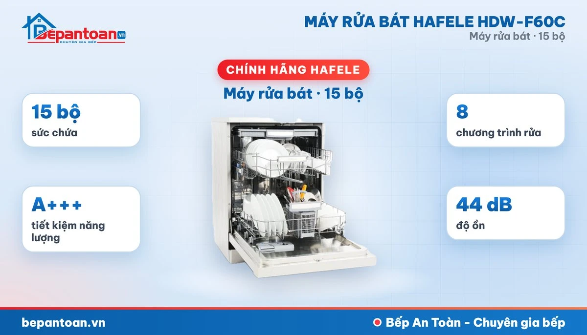 Máy rửa bát Hafele HDW-F60C - tổng quan