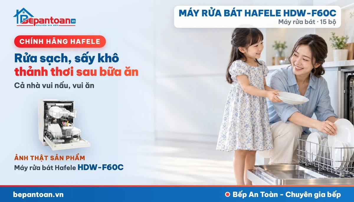 Máy rửa bát Hafele HDW-F60C - gia đình