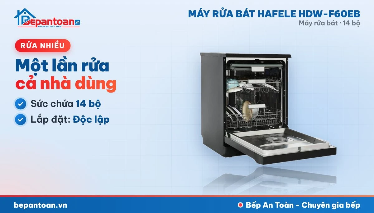 Máy rửa bát Hafele HDW-F60EB - sức chứa 14 bộ