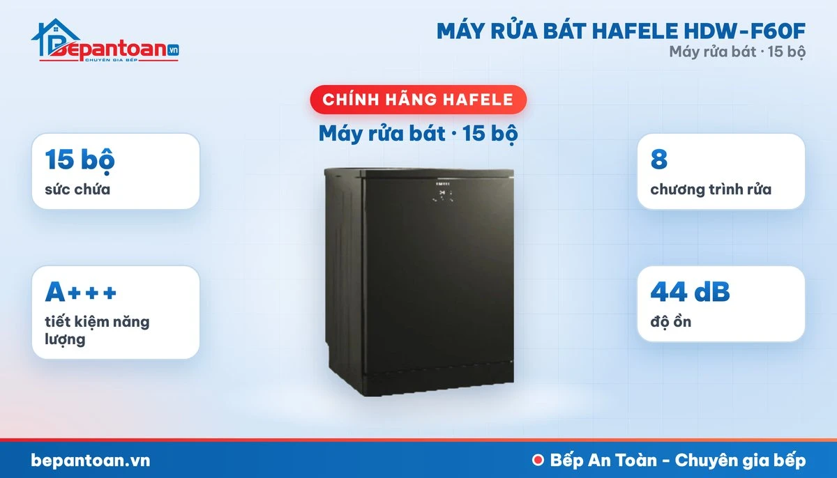Máy rửa bát Hafele HDW-F60F - tổng quan
