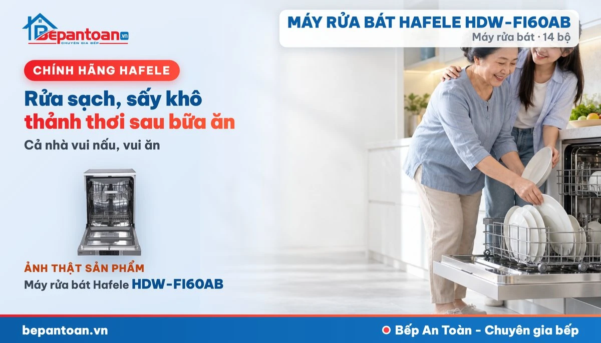 Máy rửa bát Hafele HDW-FI60AB - gia đình