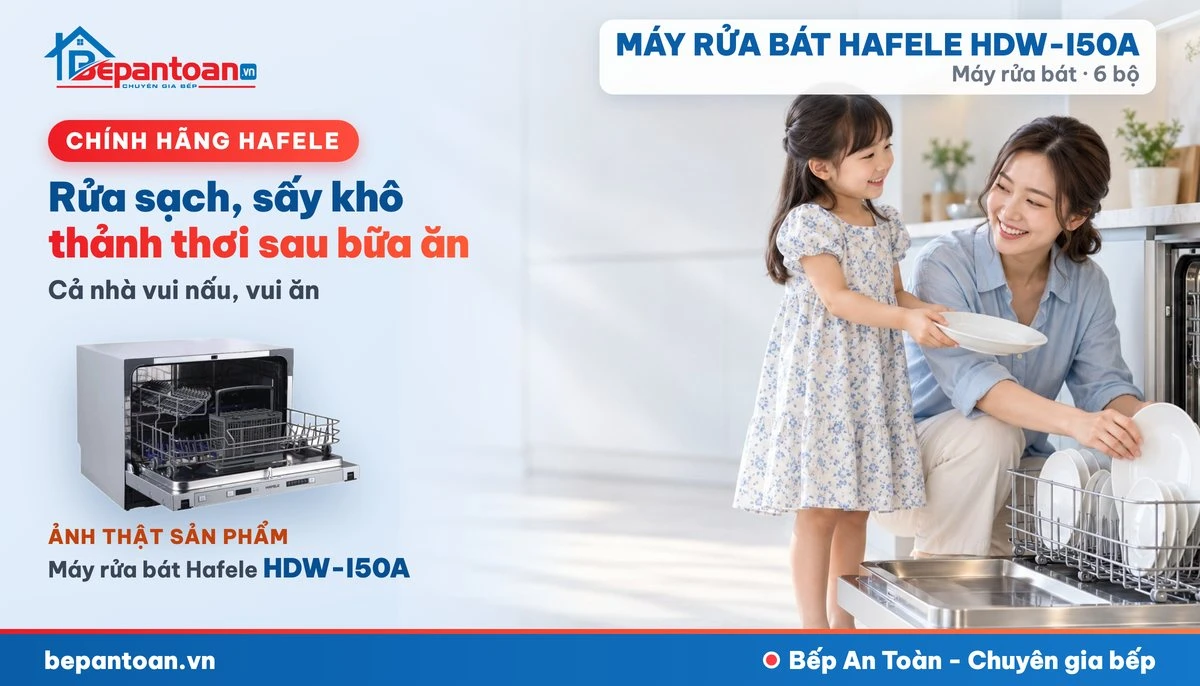 Máy rửa bát Hafele HDW-I50A - gia đình