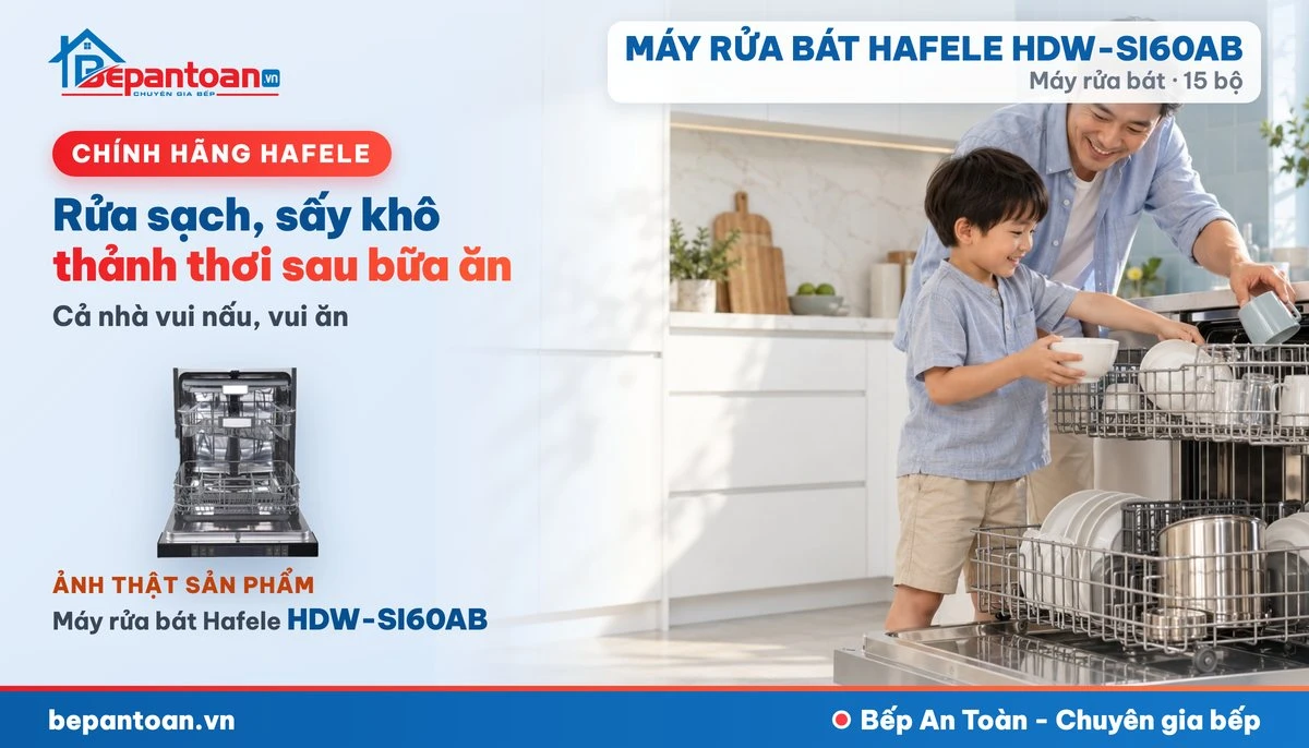 Máy rửa bát Hafele HDW-SI60AB - gia đình