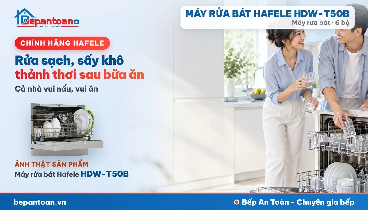 Máy rửa bát Hafele HDW-T50B - gia đình