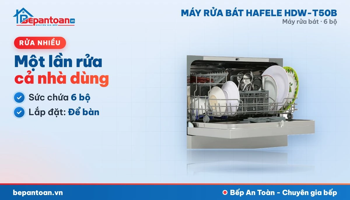 Máy rửa bát Hafele HDW-T50B - sức chứa 6 bộ
