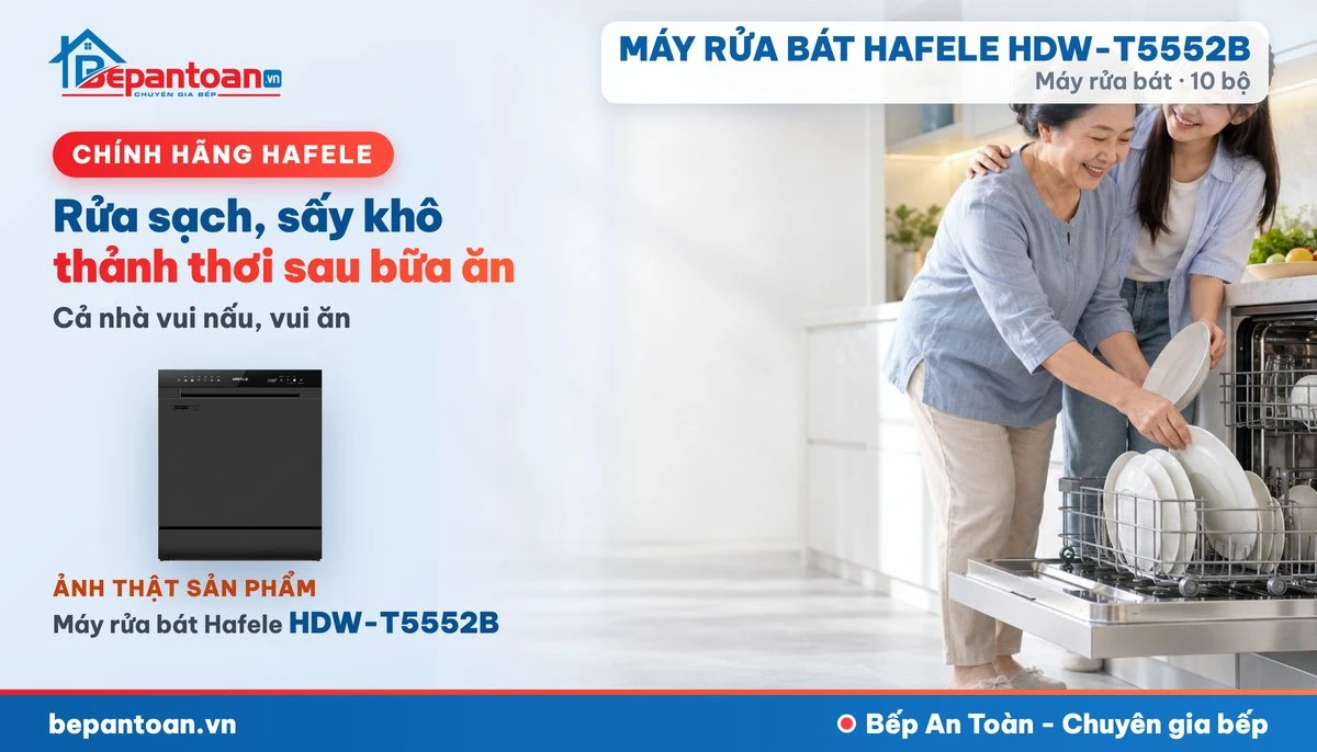 Máy rửa bát Hafele HDW-T5552B - gia đình