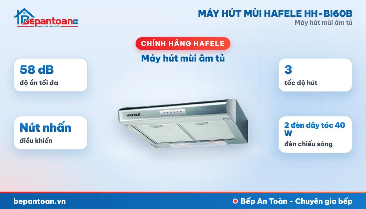 Máy hút mùi âm tủ Hafele HH-BI60B - tổng quan