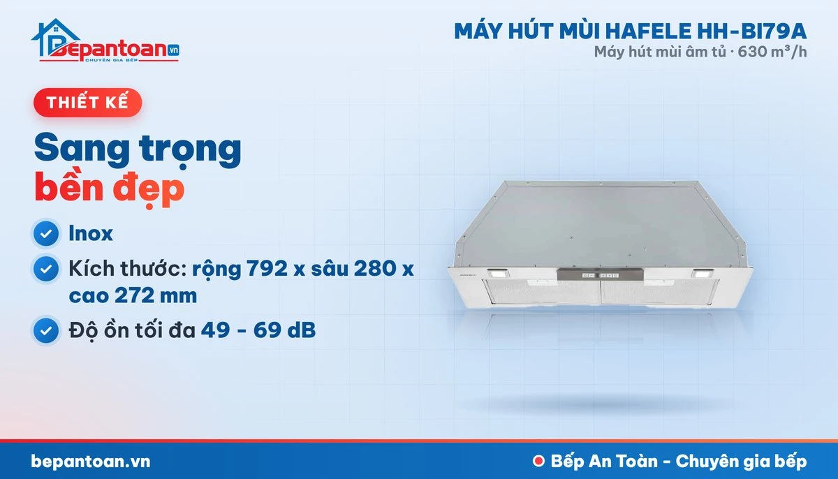 Máy hút mùi âm tủ Hafele HH-BI79A - thiết kế gọn đẹp