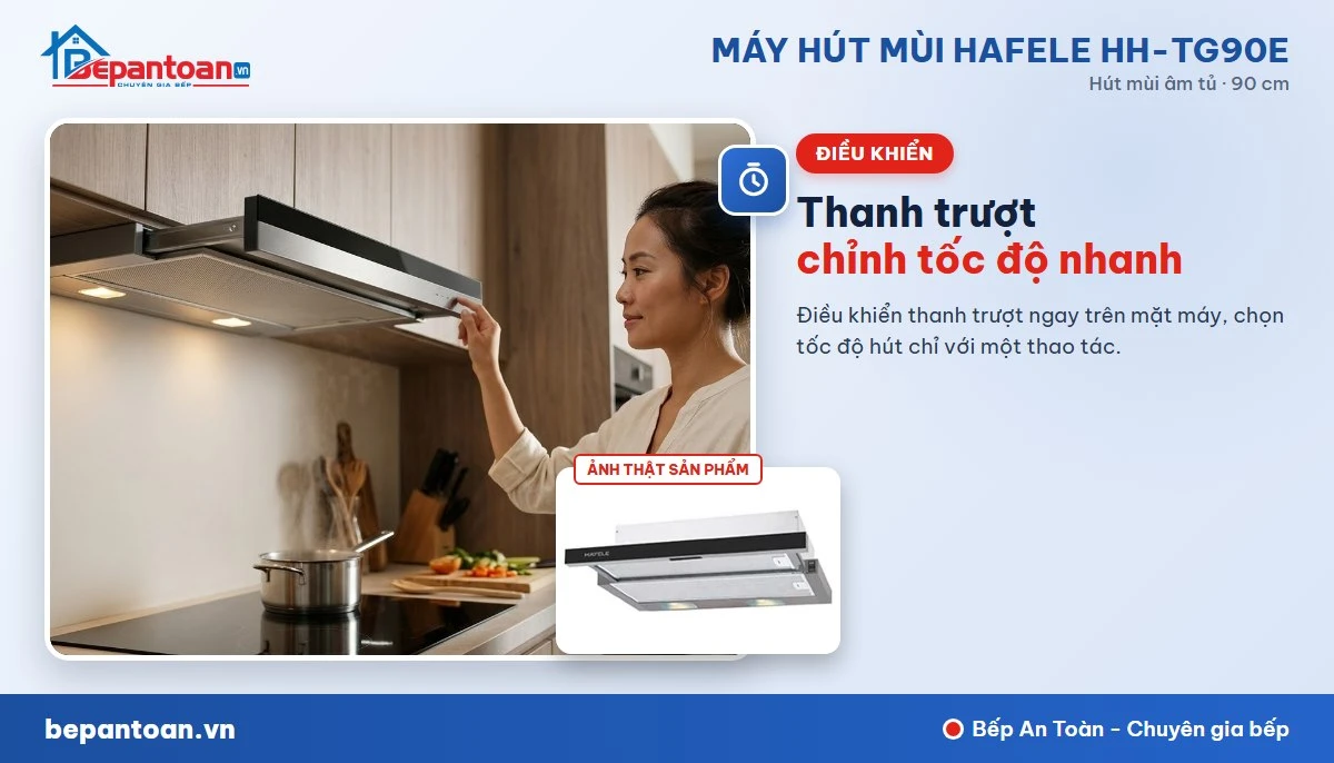 Máy hút mùi Hafele HH-TG90E - Điều khiển