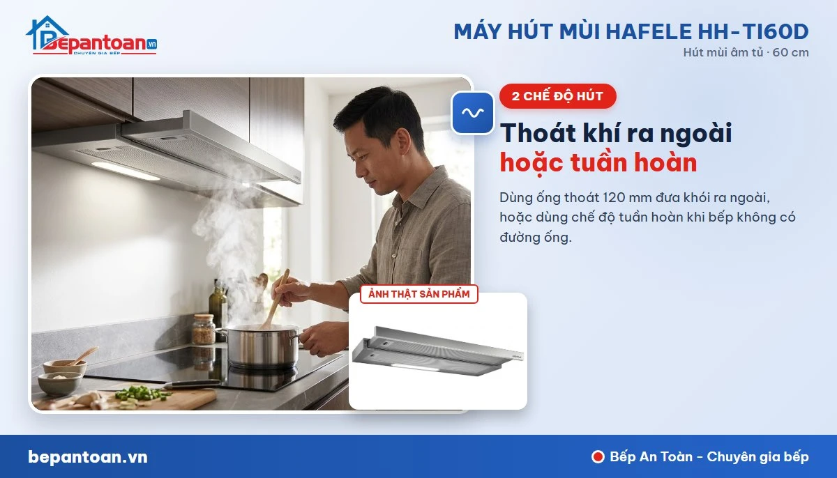 Máy hút mùi Hafele HH-TI60D - Chế độ hút