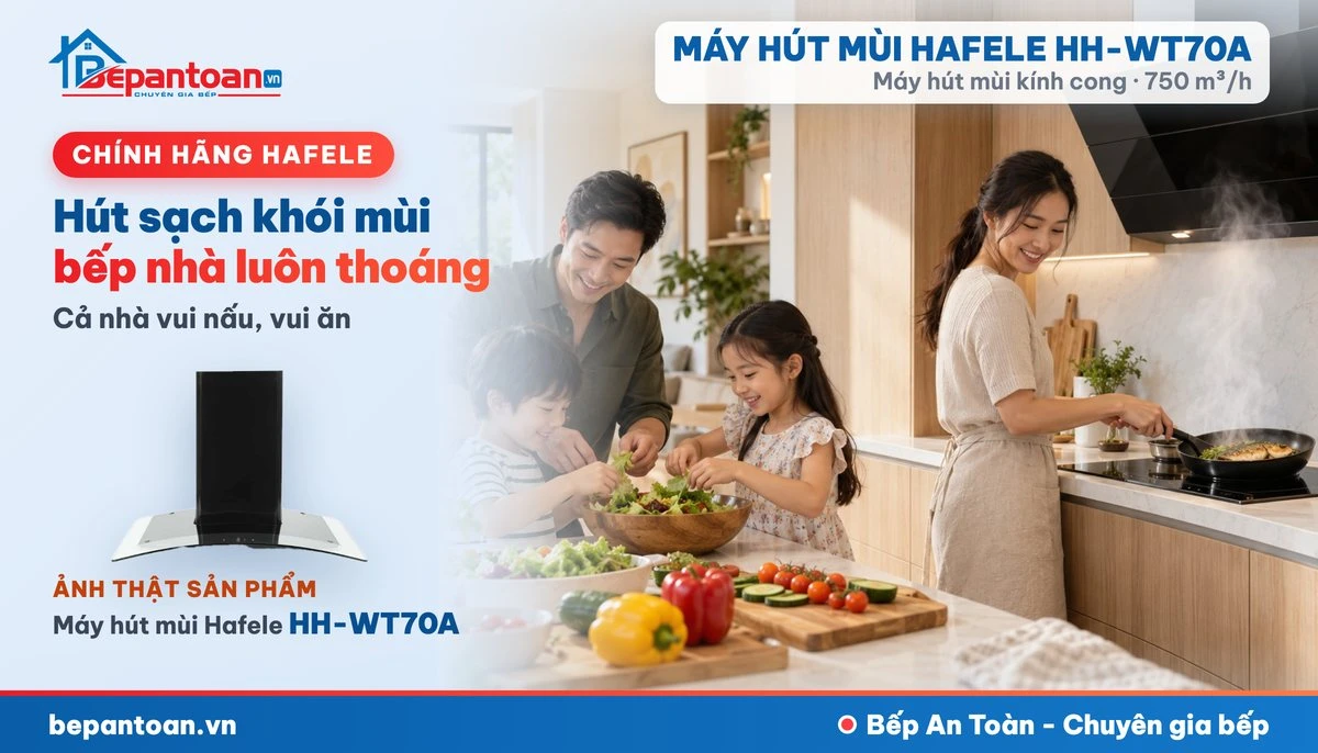 Máy hút mùi kính cong Hafele HH-WT70A - gia đình