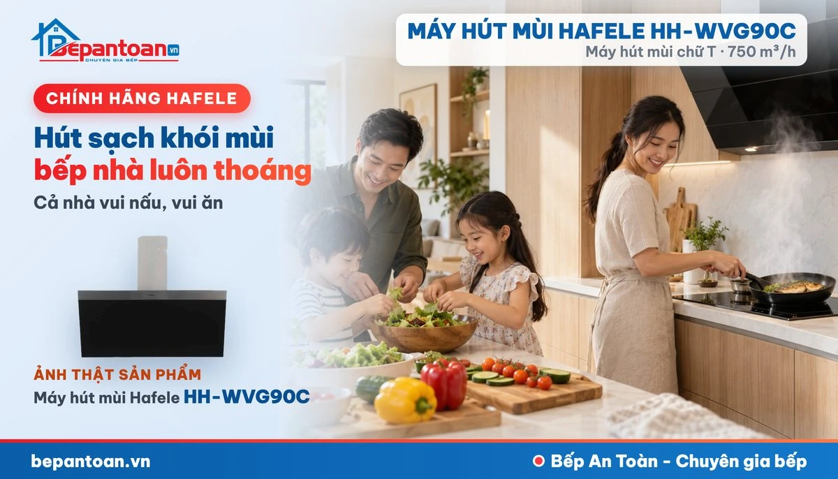Máy hút mùi chữ T Hafele HH-WVG90C - gia đình