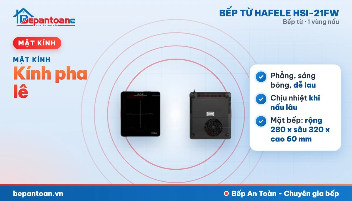 Bếp từ Hafele HSI-21FW - kính pha lê