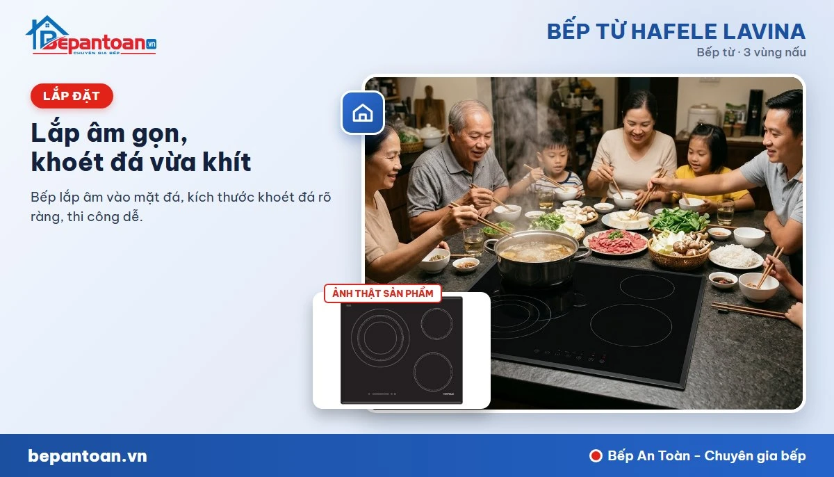 Bếp từ Hafele Lavina - Lắp âm